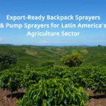 Vast agricultural fields in Latin America under a clear blue sky, representing the demand for export-ready backpack and pump sprayers.